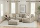 Jackson Furniture Turner 3-Piece Mushroom Modular Sectional with Ottoman-1