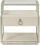 Riverside Furniture Maisie Glass Top Rectangular Side Table with Champagne Base-1