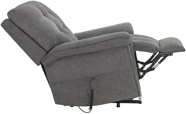 Elements International Pecos Ribbit Charcoal Power Lift Recliner-2