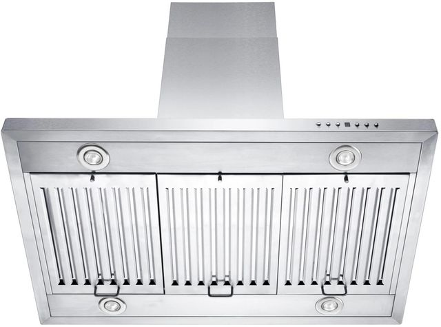 ZLINE 36" Stainless Steel Island Mount Range Hood with Single Remote Blower -2