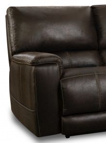 HomeStretch Custom Comfort Brown Power Console Loveseat-1