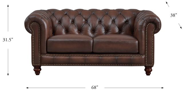 Hydeline® Alton Bay Caramel Brown Loveseat-1
