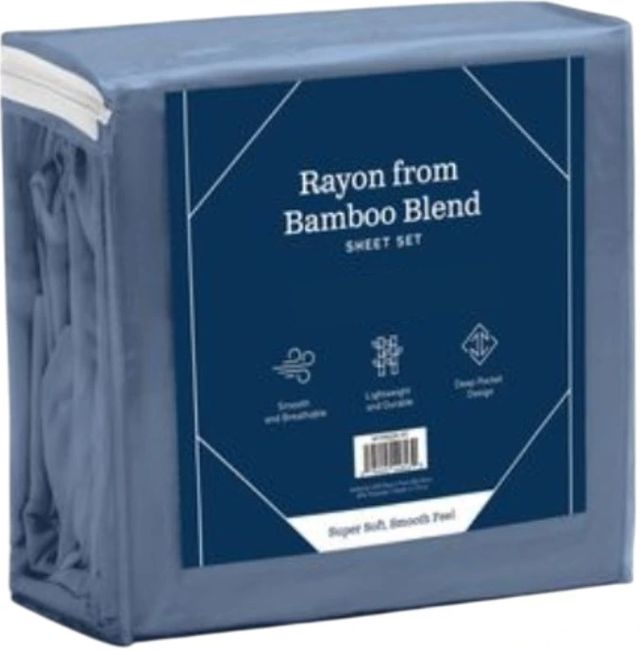 Weekender™ 3-Piece Blue Rayon From Bamboo Blend Twin Sheet Set-0