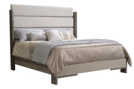 Country View Woodworking Customizable California King Upholstered Panel Bed-0
