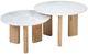 Dovetail Furniture Bryn 2-Piece White Coffee Table Set with Natural Base-0