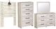 Signature Design by Ashley® Cambeck 4-Piece Whitewash Twin Panel Headboard Bed Set-0