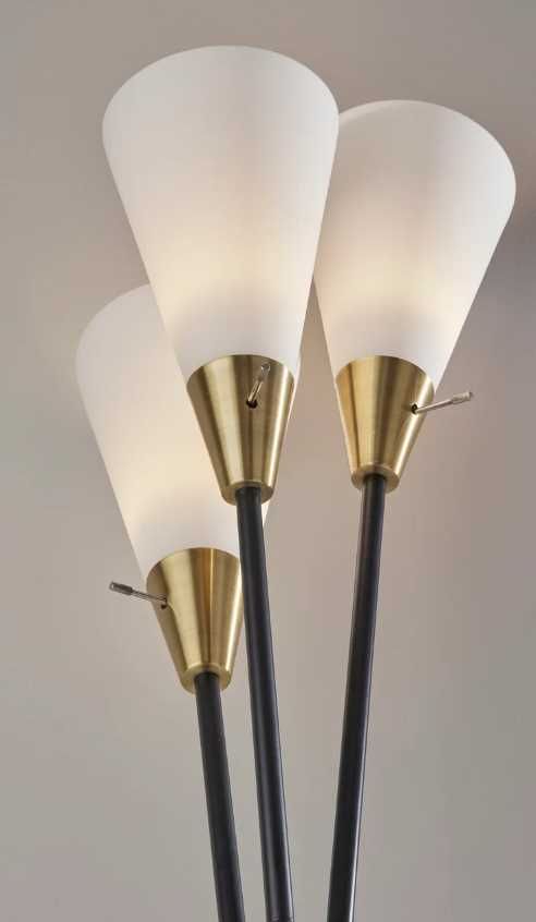Adesso® Dixon White 3 Light Torchiere-1