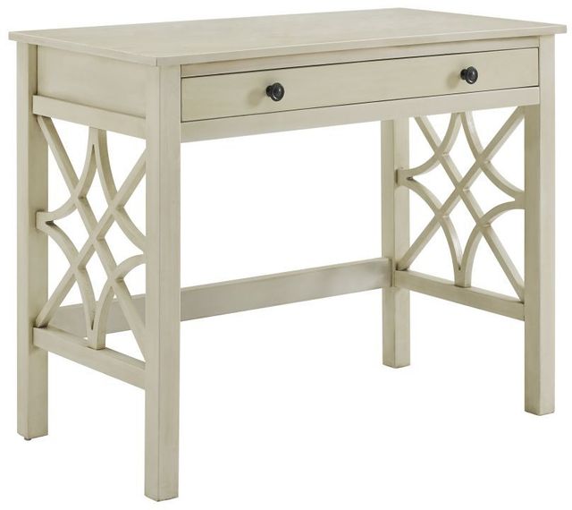 Linon Whitley Antique White Writing Desk-0