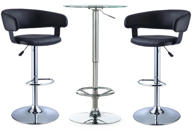 Powell® Devan 3-Piece Black Adjustable Pub Set-0
