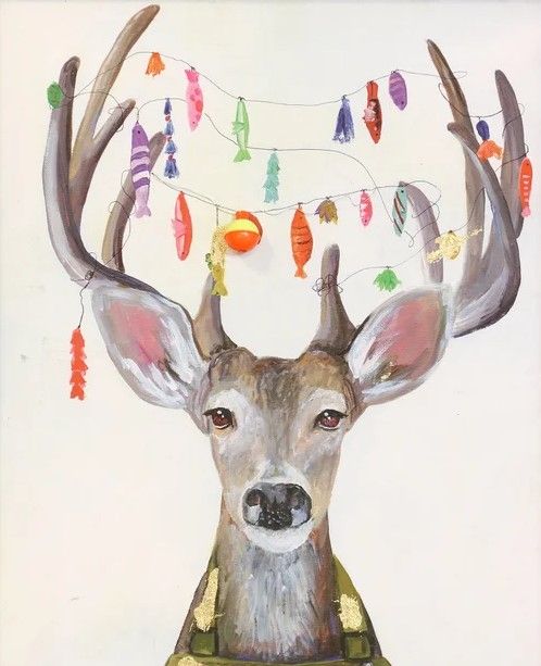 Stylecraft Fishing Deer Wall Art-2