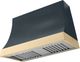 La Cornue Cornufé Marquee 44" Quintessential Teal Wall Mounted Range Hood with Polished Brass Trim-0