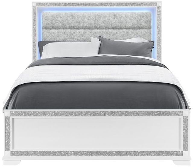 Global Furniture USA Soleil White Queen Panel Bed-2