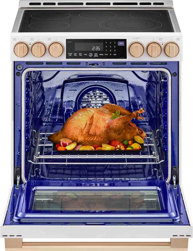 LG Studio 30" Essence White Slide-In Electric Range-1