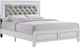 Elements International Belinda White Queen Panel Bed-0