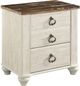 Signature Design by Ashley® Willowton 5-Piece Whitewash Full Panel Headboard Bedroom Set-5