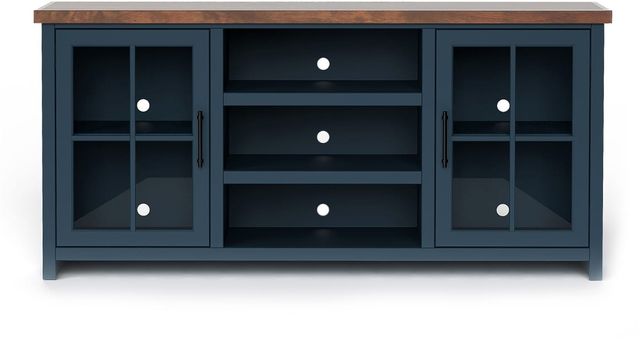 Legends Home Nantucket Blue Denim/Whiskey TV Console-1