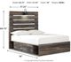 Signature Design by Ashley® Drystan Brown Youth Full 4-Drawer Storage Panel Bed-3