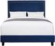 Elements International Erica Blue Upholstered Queen Platform Bed-3