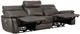 Homelegance® Maroni Dark Brown Double Power Reclining Sofa with Power Headrests-4