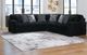 Signature Design by Ashley® Midnight-Madness 3-Piece Onyx Curved Sectional-2