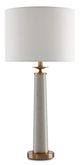 Currey & Company Rhyme Speckled Griffin Gray/Antique Brushed Brass Table Lamp-1
