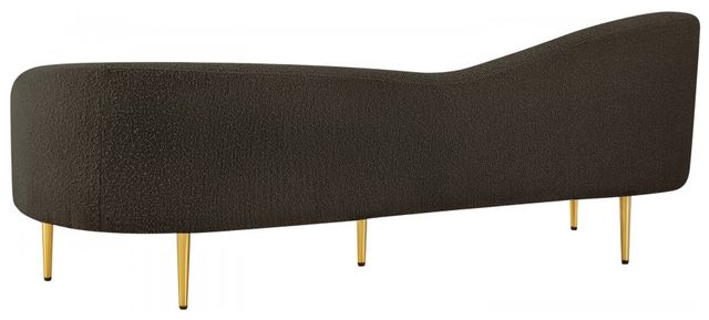 Meridian Furniture Ritz Brown Boucle Fabric Sofa-3