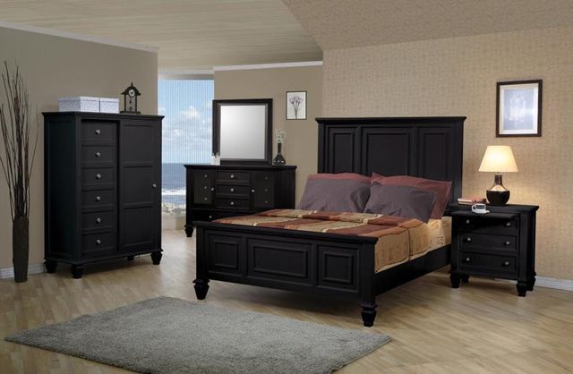 Coaster® Sandy Beach Black Queen Panel Bed-2