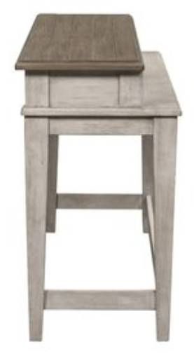 Liberty Furniture Heartland Antique White Console Bar Table with Tobacco Top-2
