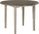 HH2 Home Clarion Sea White Round Drop Leaf 42" Dining Table with Distressed Gray Top-0