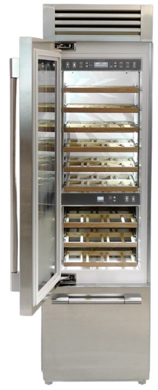 Fulgor Milano Sofia 700 Series 24" Stainless Steel Left Hinge Built-In Wine Cooler-1
