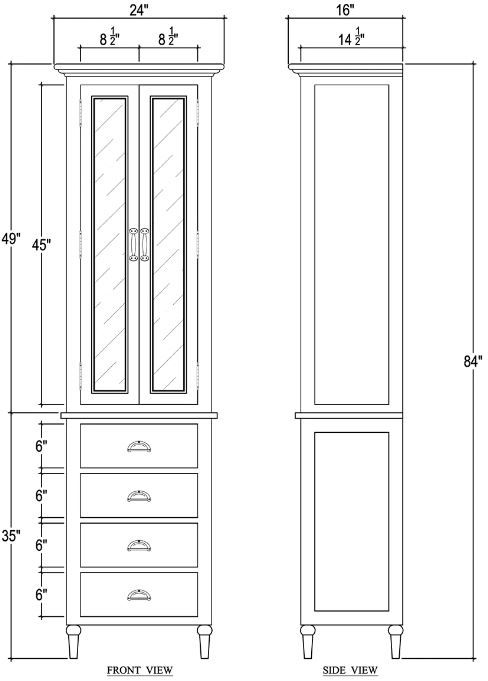Bramble Customizable Jefferson Tall Bath Cabinet-1