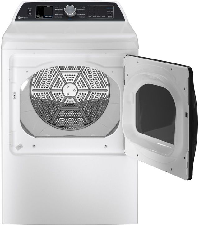 GE Profile™ White Top Load Washer & Electric Dryer Laundry Pair-4