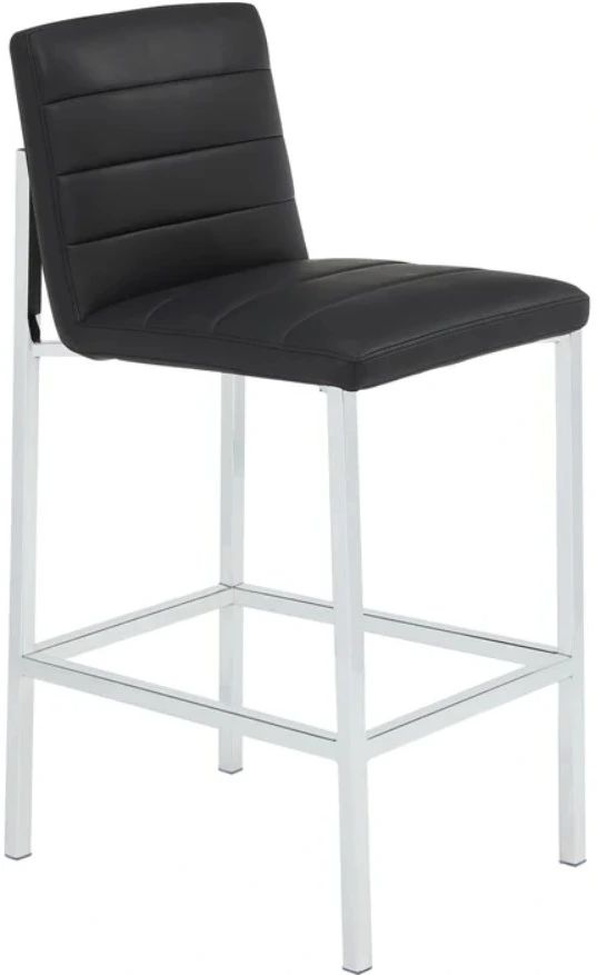 Modus Furniture Amalfi Chrome/Soot Upholstered Bar Stool-0