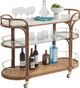 Tommy Bahama® Furniture Palm Desert Toscana Rattan Brown/White Mobile Bar Cart-0