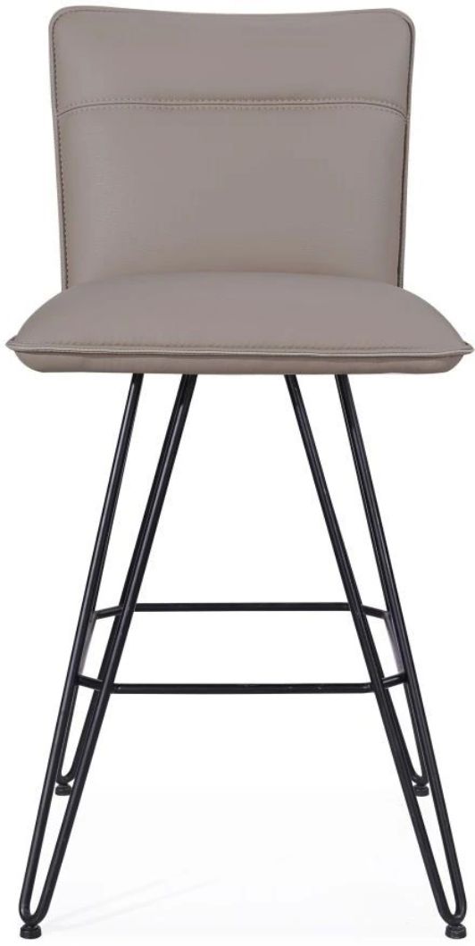 Modus Furniture Crossroads Demi Matte Black/Taupe Swivel Bar Stool-2