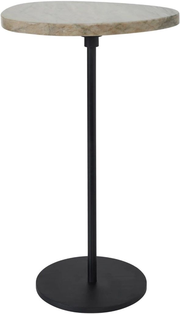 Renwil® Bethany Venezia Brown Side Table with Black Base-0