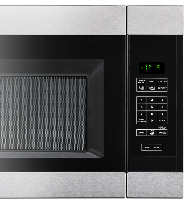 Amana® 1.6 Cu. Ft. Black on Stainless Over The Range Microwave-4