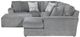 Jackson Furniture Glacier 4-Piece Shark Right Side Facing U-Shape Chaise Sectional-2