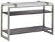 Magnussen Home® Paradox Pearl White Rectangular Sofa Table with Platinum Frame -0