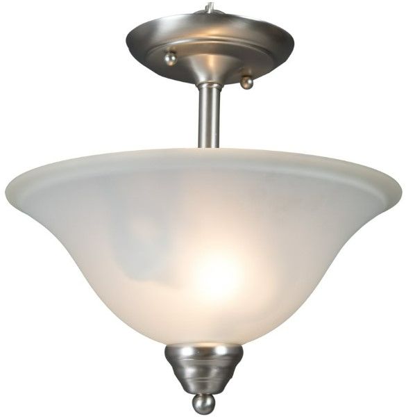 YHD Ribbon Falls Satin Nickel/White 13'' Pendant-3