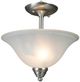 YHD Ribbon Falls Satin Nickel/White 13'' Pendant-3