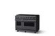 Viking® 5 Series 48" Cast Black Pro Style Gas (NG) Range with Polished Chrome Trim-2