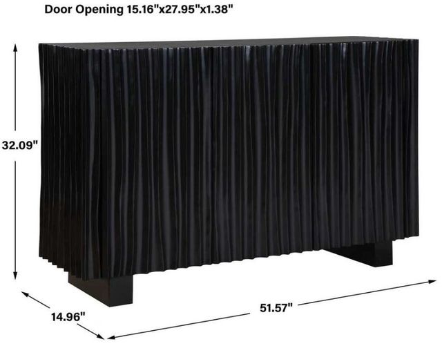 Uttermost® Mercado Black 3-Door Cabinet-4