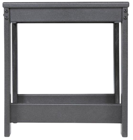 Signature Design by Ashley® Amora Charcoal Gray Polyethylene Outdoor End Table-1