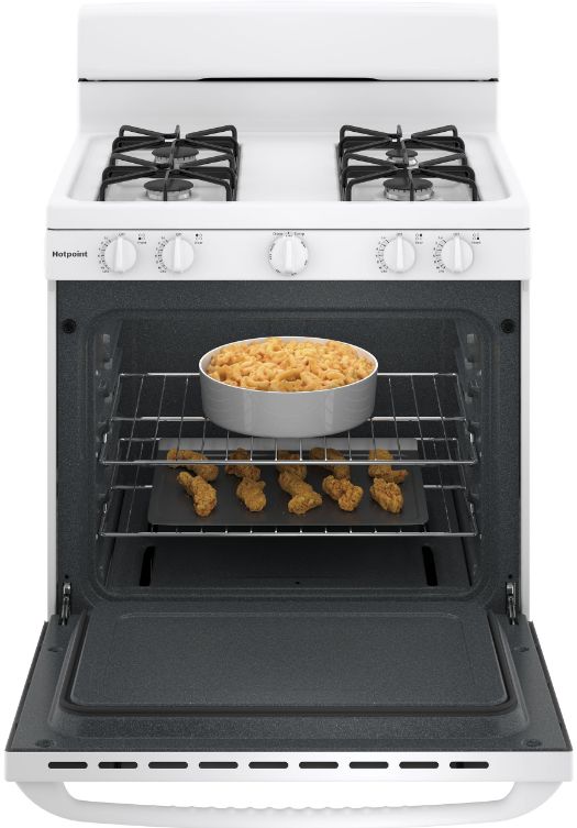 Hotpoint® 30" White Freestanding Gas Range-2