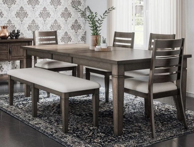 Jofran Inc. Lincoln Square Cream/Espresso Dining Bench-1