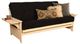 Kodiak Furniture Phoenix Suede Black/Antique White Full Futon with Mattress-0