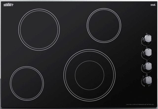 Summit® 30" Black Electric Cooktop-0