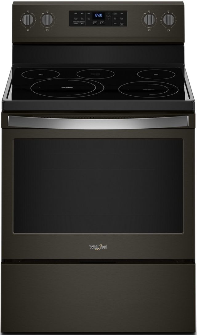 Whirlpool® 30" Fingerprint Resistant Black Stainless Free Standing Electric Range-0