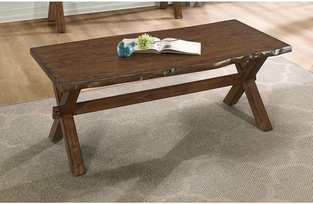 Mazin Furniture Sansa Warm Brown Oak Live Edge Coffee Table-1